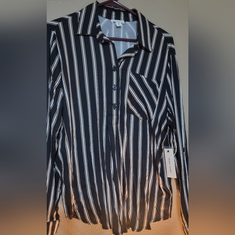 NWT Tribal Long Sleeve Blouse XS Copper